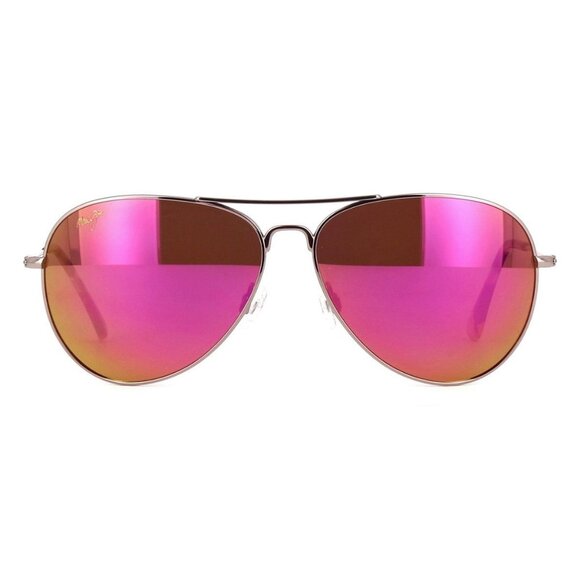 New MAUI JIM Mavericks Gold Polarised Aviator P264 16R Sunglasses Women - Picture 2 of 4